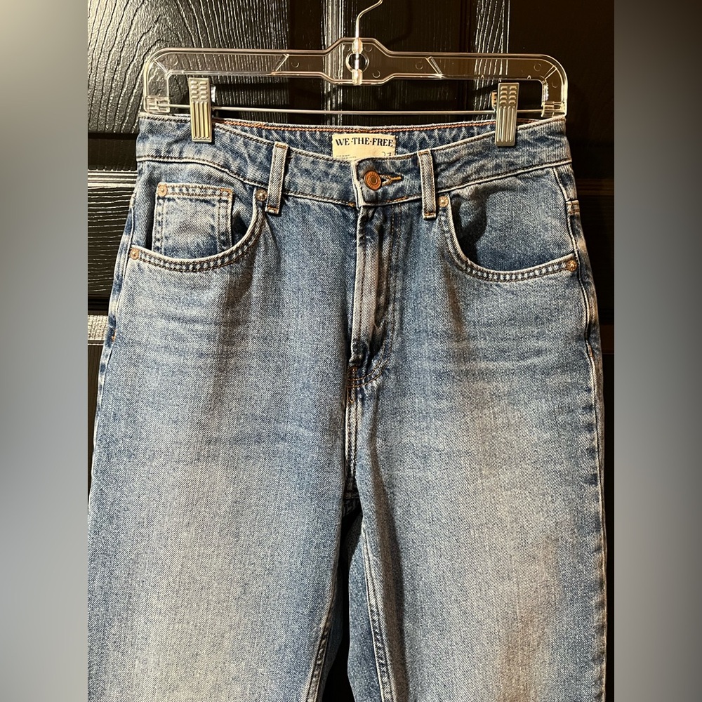 Free Peoplw We The Free The Pacifica High Rise Slim Straight Leg Jeans - Picture 5 of 12